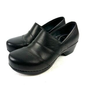 Dansko Tenely Clogs 37 Black Slip On Loafer Comfort Shoes Womens